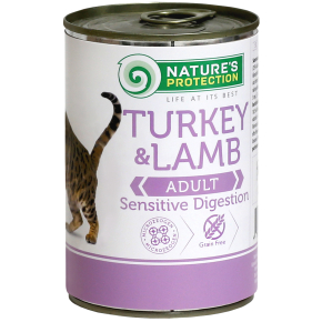 canned pet food for adult cats with turkey and lamb