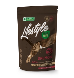 dry grain free food for senior cats with salmon