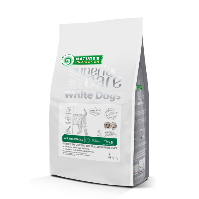 dry pet food with insect for dogs of all sizes and life stages with white coat - 1