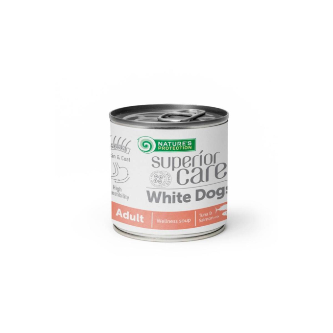 White Dogs complementary feed - soup for adult dogs of all breeds with salmon and tuna - 1