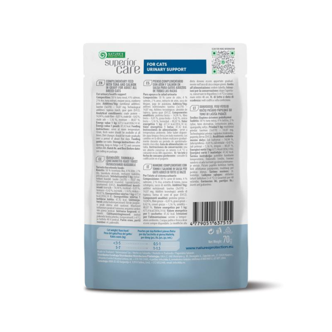 wet food supplement with tuna and salmon for the healthy urinary system support of adult cats of all breeds - 2