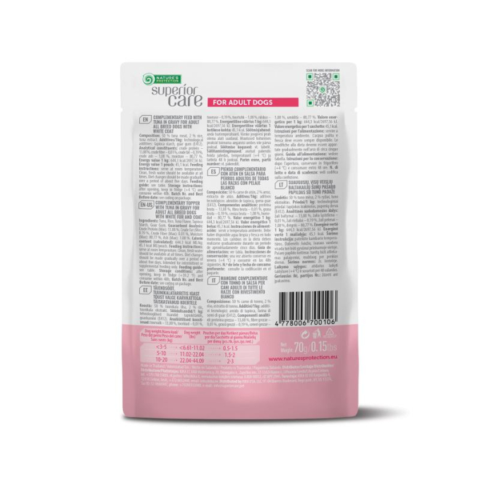 wet food supplement with tuna for adult white-coated dogs of all breeds - 2