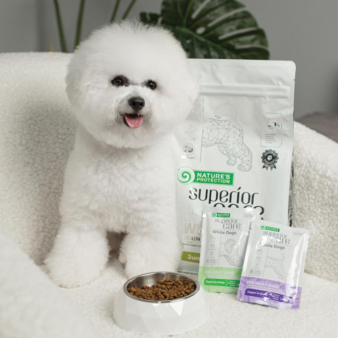 wet food supplement with tuna and salmon for adult white-coated dogs of all breeds - 4