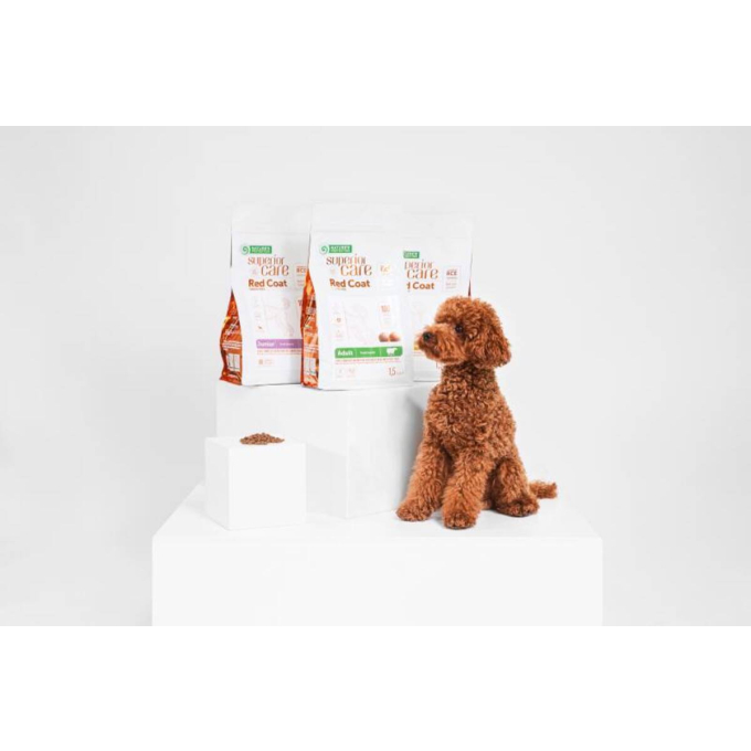 dry grain free food for adult dogs of small breeds with red coat, with lamb  - 5