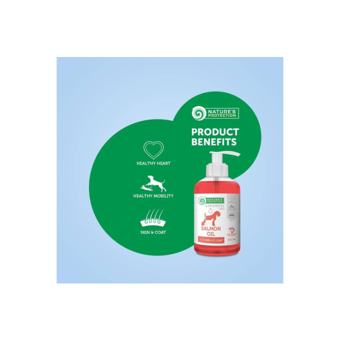 complementary feed - salmon oil, for adult dogs and cats to support healthy skin and coat - 1