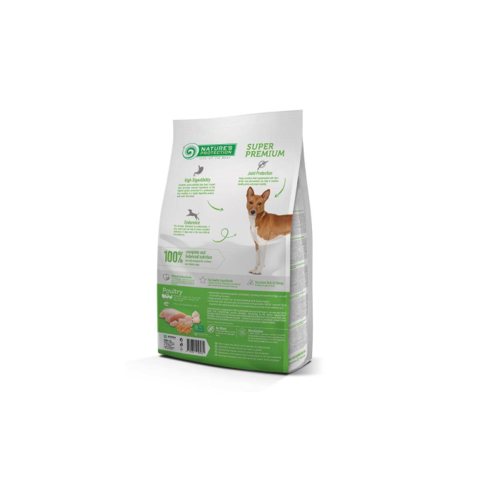 dry food for active adult dogs of all breeds with poultry and krill - 2