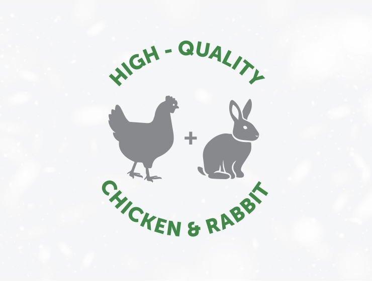 Chicken and rabbit as a protein source